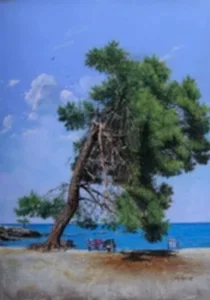 HASAN SAYGIN tarafından 100x70 cm ölçülerinde Kağıt üzeri pastel boya tekniği ile yapılmıştır.