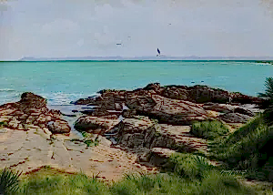 HASAN SAYGIN tarafından 70x50 cm ölçülerinde Kağıt üzeri pastel boya tekniği ile yapılmıştır.