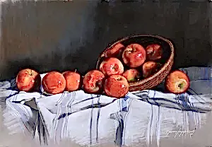 HASAN SAYGIN tarafından 33x47 cm ölçülerinde Kağıt üzeri pastel boya tekniği ile yapılmıştır.