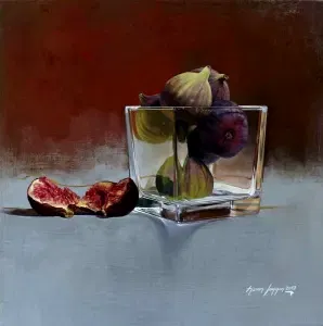 HASAN SAYGIN tarafından 2018 yılında 40x40 cm ölçülerinde Tuval üzeri yağlı boya tekniği ile yapılmıştır.