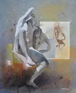 HASAN SAYGIN tarafından 2005 yılında 73x60 cm ölçülerinde Tuval üzeri yağlı boya tekniği ile yapılmıştır.