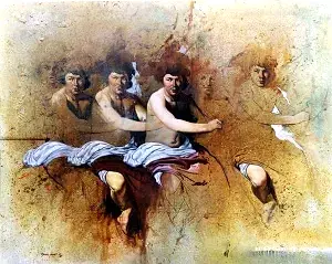 HASAN SAYGIN tarafından 2009 yılında 100x81 cm ölçülerinde Tuval üzeri yağlı boya tekniği ile yapılmıştır.
