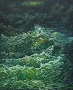 AHMET YEŞİL tarafından 2020 yılında 110x90 cm ölçülerinde Tuval üzeri yağlı boya tekniği ile yapılmıştır.