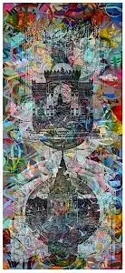 ENGİN KORKMAZ tarafından 2019 yılında 180x80 cm ölçülerinde Tuval üzeri akrilik boya tekniği ile yapılmıştır.