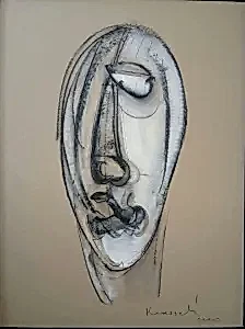 ALİ HERİSCHİ tarafından 80x60 cm ölçülerinde Kağıt üzeri karışık teknik tekniği ile yapılmıştır.