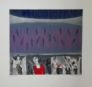 HAYATİ MİSMAN tarafından 1989 yılında 67x70 cm ölçülerinde Gravür E/A - 2 tekniği ile yapılmıştır.