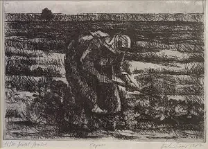 FAHRİ SÜMER tarafından 1987 yılında 18x25 cm ölçülerinde Gravür 11//20 tekniği ile yapılmıştır.