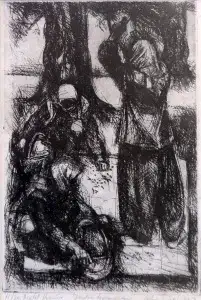 FAHRİ SÜMER tarafından 1987 yılında 25x18 cm ölçülerinde Gravür 11//20 tekniği ile yapılmıştır.