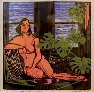 ERCAN GÜLEN tarafından 1989 yılında 30x30 cm ölçülerinde Linol Baskı Tek Kalıp 12//12 tekniği ile yapılmıştır.