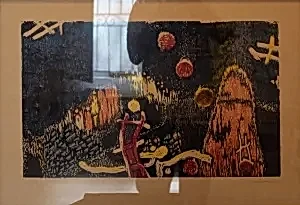 HASAN KIRAN tarafından 1996 yılında 38x58 cm ölçülerinde Ağaç Baskı tekniği ile yapılmıştır.