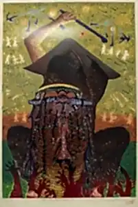 HASAN KIRAN tarafından 2006 yılında 83x56 cm ölçülerinde Ağaç Baskı tekniği ile yapılmıştır.