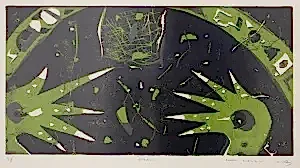 ERDAL KURUZU tarafından 2000 yılında 23x45 cm ölçülerinde Baskı 4//6 tekniği ile yapılmıştır.