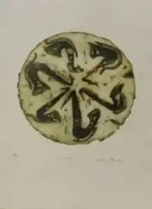 ERDAL KURUZU tarafından 2000 yılında 19x19 cm ölçülerinde Baskı 15//20 tekniği ile yapılmıştır.