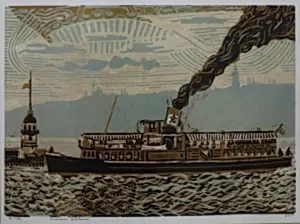 ERCAN GÜLEN tarafından 2003 yılında 43x60 cm ölçülerinde Linol Baskı 16/22 tekniği ile yapılmıştır.