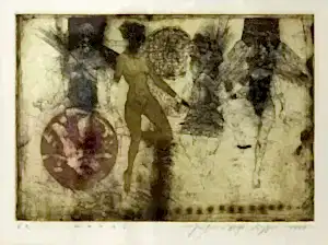 YUSUF ZİYA AYGEN tarafından 24x16 cm ölçülerinde Gravür EA tekniği ile yapılmıştır.