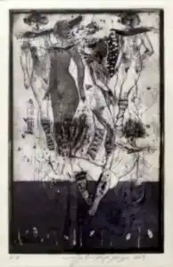 YUSUF ZİYA AYGEN tarafından 39x25 cm ölçülerinde Gravür EA tekniği ile yapılmıştır.