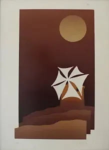 YILMAZ AYSAN tarafından 49x30 cm ölçülerinde Serigrafi 1//20 tekniği ile yapılmıştır.