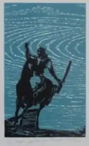 KAYIHAN KESKİNOK tarafından 35x21 cm ölçülerinde Ağaç Baskı 15//150 tekniği ile yapılmıştır.