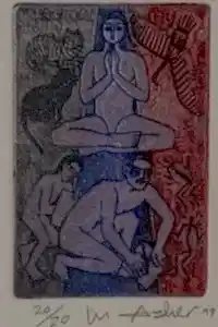 MUSTAFA ASLIER tarafından 1999 yılında 12x8 cm ölçülerinde Gravür 20//20 tekniği ile yapılmıştır.