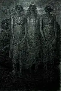 SERTAP YEĞİN tarafından 2015 yılında 42x30 cm ölçülerinde Desen tekniği ile yapılmıştır.