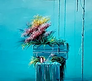 AHMET YEŞİL tarafından 1997 yılında 90x100 cm ölçülerinde Tuval üzeri yağlı boya tekniği ile yapılmıştır.