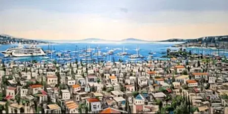 AYHAN ÇETİN tarafından 2025 yılında 120x240 cm ölçülerinde Tuval üzeri akrilik boya tekniği ile yapılmıştır.