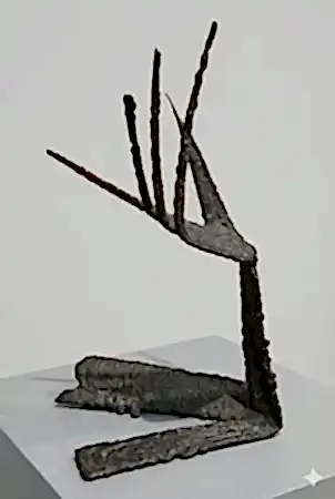 KUZGUN ACAR tarafından 46x26x16 cm ölçülerinde Metal heykel tekniği ile yapılmıştır.