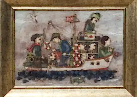 NURİ ABAÇ tarafından 1984 yılında 50x70 cm ölçülerinde Tuval üzeri yağlı boya tekniği ile yapılmıştır.