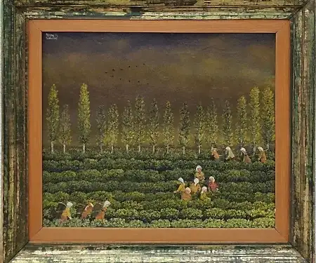 YALÇIN GÖKÇEBAĞ tarafından 1994 yılında 50x60 cm ölçülerinde Tuval üzeri yağlı boya tekniği ile yapılmıştır.