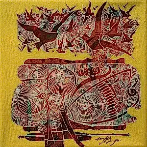 ENGİN KORKMAZ tarafından 2014 yılında 20x20 cm ölçülerinde Tuval üzeri akrilik boya tekniği ile yapılmıştır.