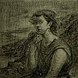 SERTAP YEĞİN tarafından 2014 yılında 20x20 cm ölçülerinde Kağıt üzeri desen tekniği ile yapılmıştır.