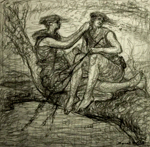 SERTAP YEĞİN tarafından 2014 yılında 20x20 cm ölçülerinde Kağıt üzeri desen tekniği ile yapılmıştır.