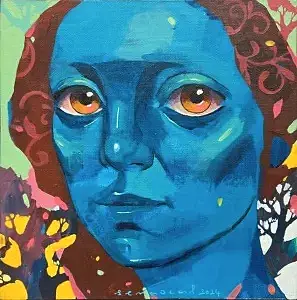 SEMA ÖCAL tarafından 2025 yılında 25x25 cm ölçülerinde Tuval üzeri yağlı boya tekniği ile yapılmıştır.