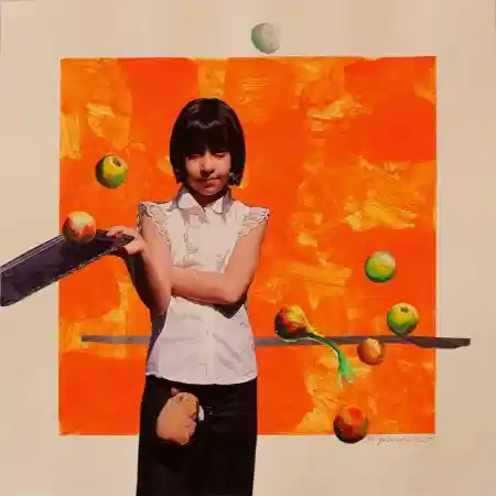 MEHMET YILMAZ tarafından 2025 yılında 50x50 cm ölçülerinde Kağıt üzeri karışık teknik tekniği ile yapılmıştır.