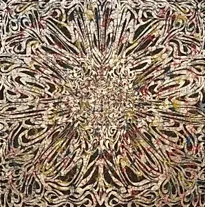 MOHAMMAD BOZORGİ tarafından 2023 yılında 150x150 cm ölçülerinde Tuval üzeri karışık teknik tekniği ile yapılmıştır.