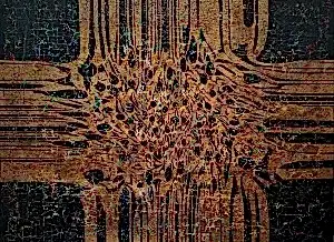 MOHAMMAD BOZORGİ tarafından 2022 yılında 150x200 cm ölçülerinde Tuval üzeri karışık teknik tekniği ile yapılmıştır.