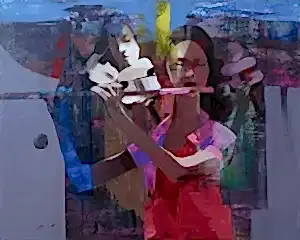 HAKAN ERASLAN tarafından 2016 yılında 40x50 cm ölçülerinde Tuval üzeri akrilik boya tekniği ile yapılmıştır.