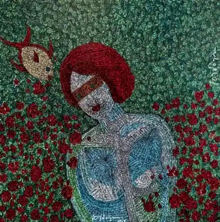 MURAT ÖZDOĞRU tarafından 2025 yılında 65x65 cm ölçülerinde Tuval üzeri akrilik boya tekniği ile yapılmıştır.