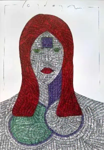 MURAT ÖZDOĞRU tarafından 2024 yılında 50x35 cm ölçülerinde Kağıt üzeri akrilik boya tekniği ile yapılmıştır.