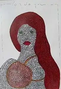 MURAT ÖZDOĞRU tarafından 2024 yılında 50x35 cm ölçülerinde Kağıt üzeri akrilik boya tekniği ile yapılmıştır.