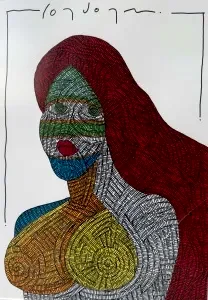 MURAT ÖZDOĞRU tarafından 2024 yılında 50x35 cm ölçülerinde Kağıt üzeri akrilik boya tekniği ile yapılmıştır.