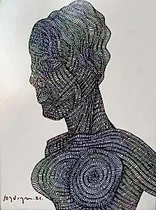 MURAT ÖZDOĞRU tarafından 2024 yılında 50x35 cm ölçülerinde Kağıt üzeri akrilik boya tekniği ile yapılmıştır.