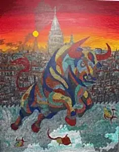 MURAT ÖZDOĞRU tarafından 2025 yılında 120x150 cm ölçülerinde Tuval üzeri akrilik boya tekniği ile yapılmıştır.