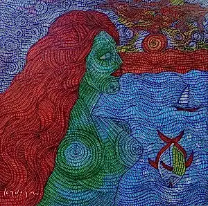 MURAT ÖZDOĞRU tarafından 2023 yılında 65x65 cm ölçülerinde Tuval üzeri akrilik boya tekniği ile yapılmıştır.