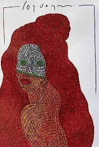 MURAT ÖZDOĞRU tarafından 2024 yılında 50x35 cm ölçülerinde Kağıt üzeri akrilik boya tekniği ile yapılmıştır.