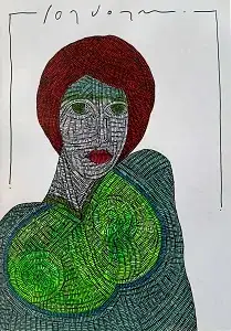 MURAT ÖZDOĞRU tarafından 2024 yılında 50x35 cm ölçülerinde Kağıt üzeri akrilik boya tekniği ile yapılmıştır.