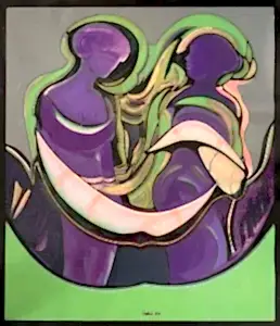 NECMETTİN ÖZLÜ tarafından 2020 yılında 68x58 cm ölçülerinde Tuval üzeri akrilik boya tekniği ile yapılmıştır.