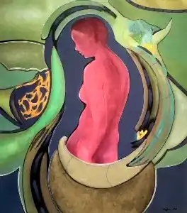 NECMETTİN ÖZLÜ tarafından 2020 yılında 90x80 cm ölçülerinde Tuval üzeri akrilik boya tekniği ile yapılmıştır.