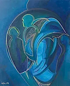 NECMETTİN ÖZLÜ tarafından 2020 yılında 61x50 cm ölçülerinde Tuval üzeri yağlı boya tekniği ile yapılmıştır.