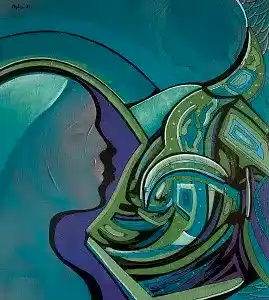 NECMETTİN ÖZLÜ tarafından 2020 yılında 45x40 cm ölçülerinde Tuval üzeri akrilik boya tekniği ile yapılmıştır.